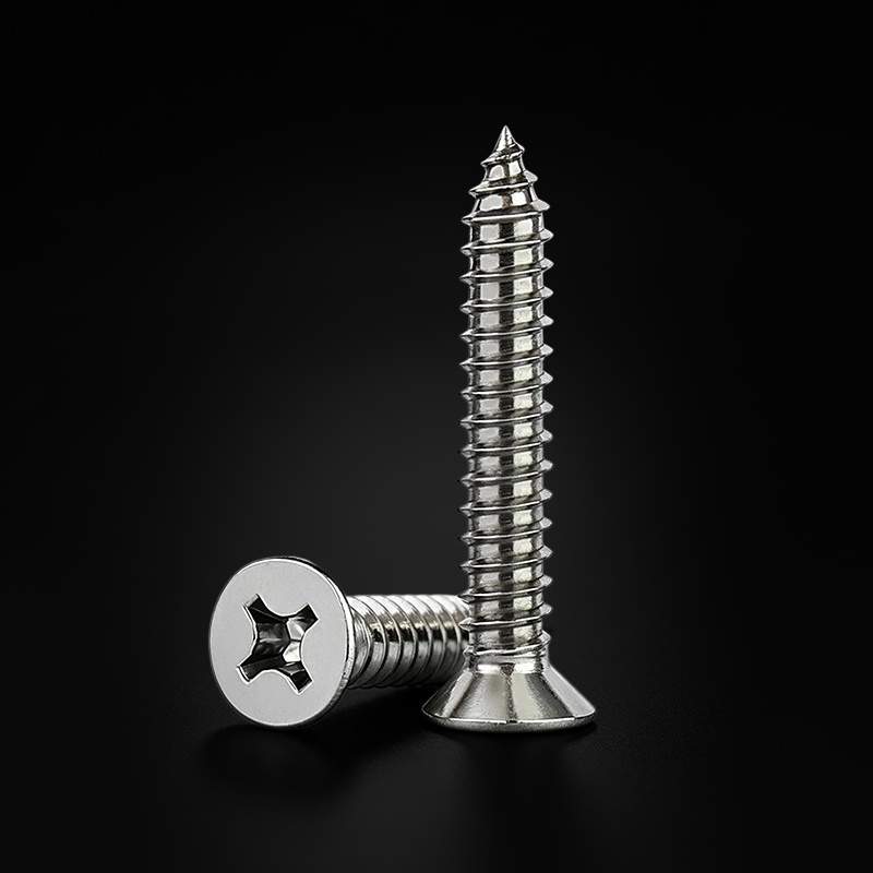DIN 7982 Stainless Steel Cross Recessed Countersunk Head Tapping Screws DIN 7982 Stainless Steel Cross Recessed Countersunk Head Tapping Screws